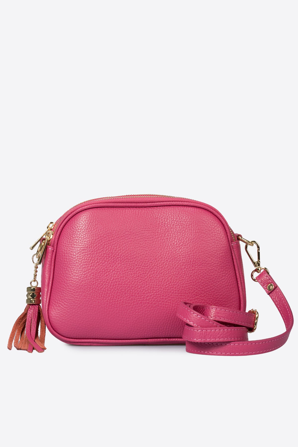 EBE Leather Crossbody Bag - Fuxia