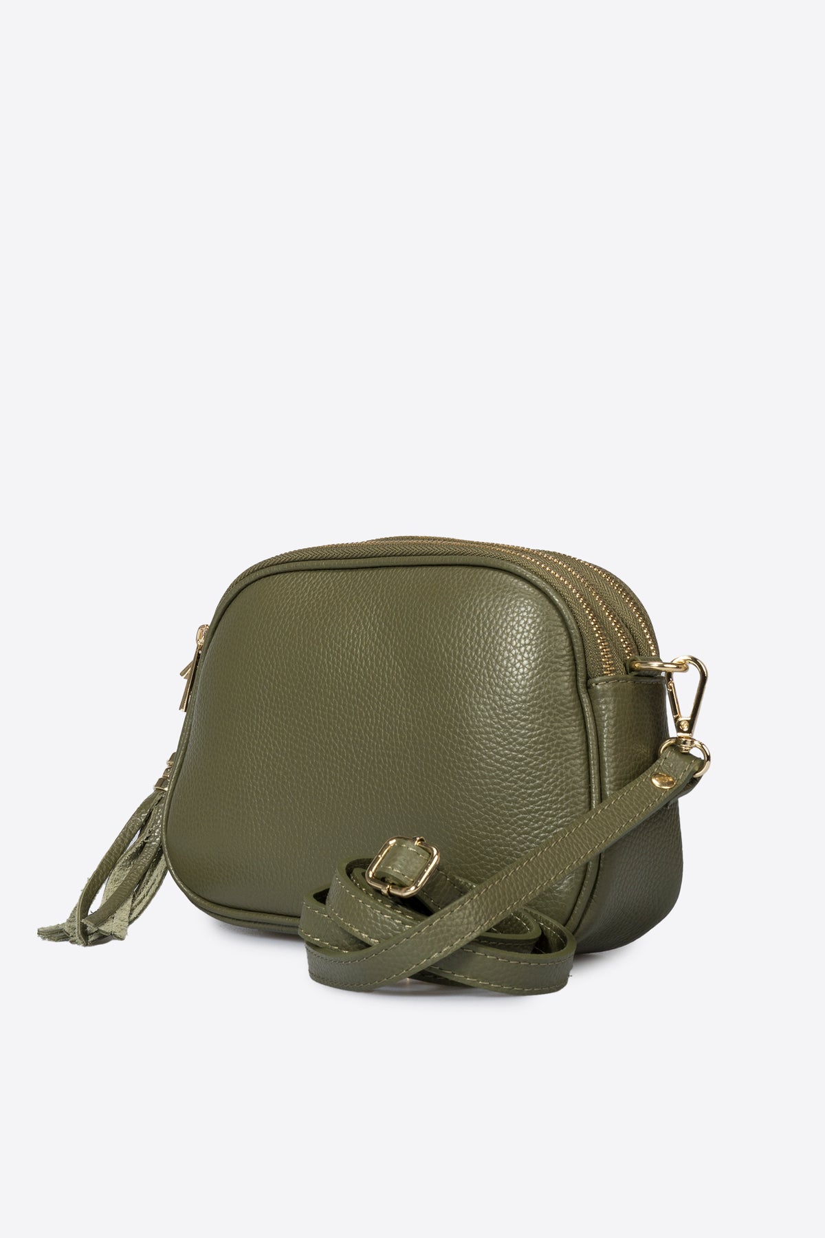 EBE Leather Crossbody Bag - Olive