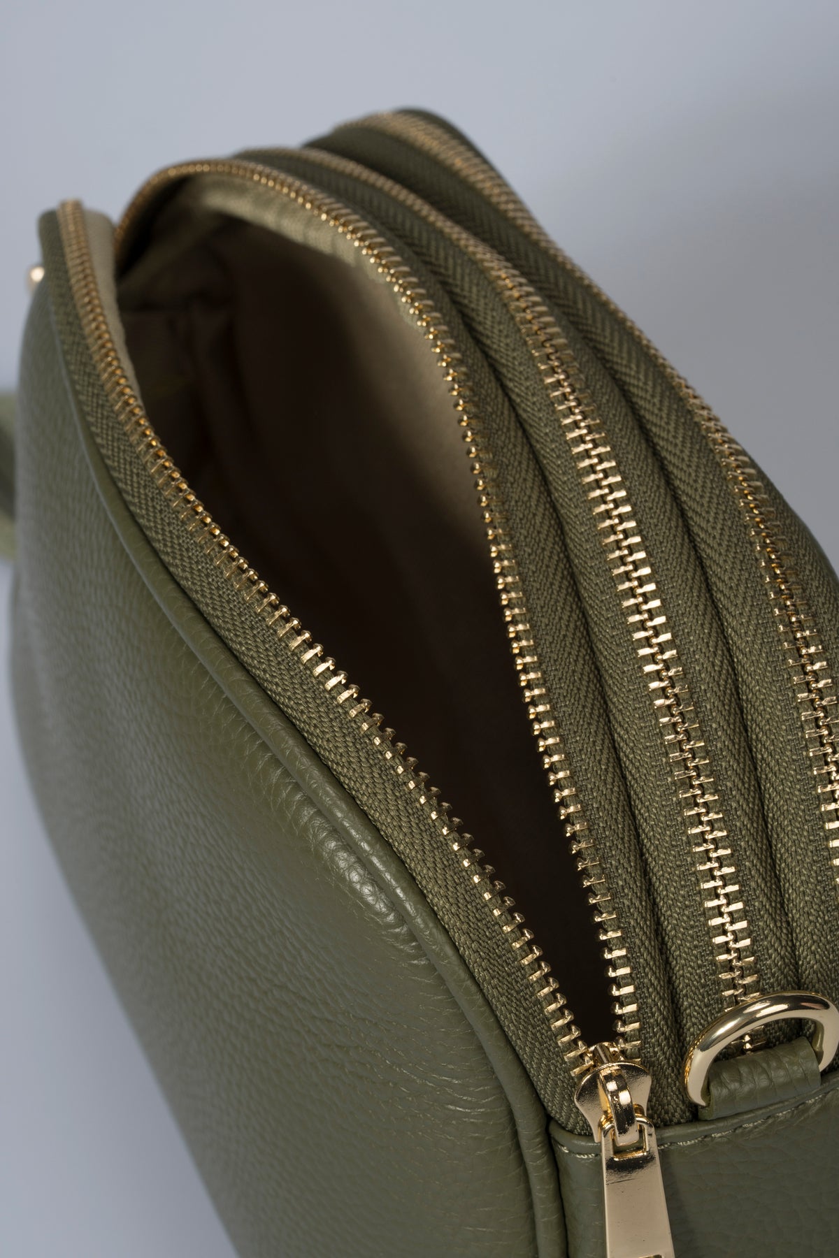 EBE Leather Crossbody Bag - Olive