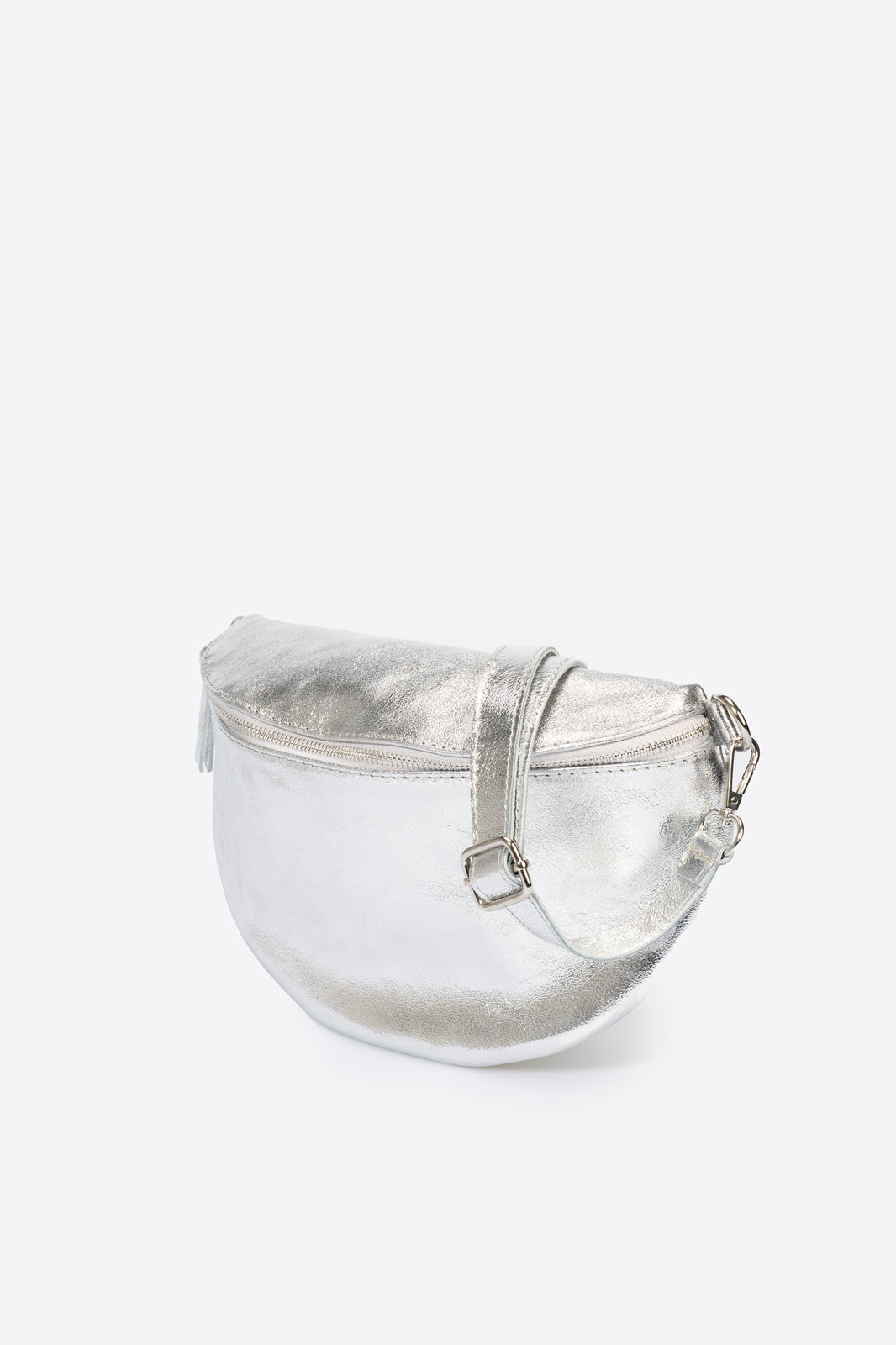 DUNIA Leather Pouch - Silver