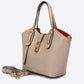 IOLANDA Leather Top Handle Bag - Taupe