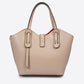 IOLANDA Leather Top Handle Bag - Taupe