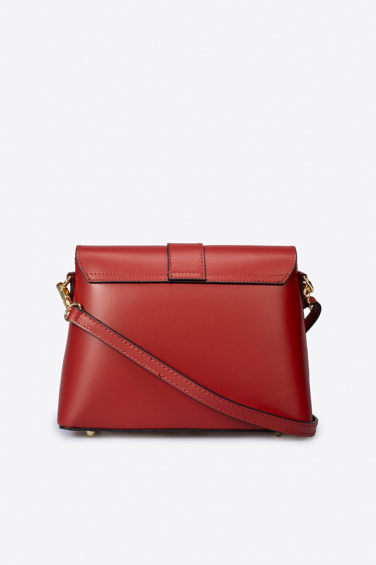 THALIA Leather Crossbody Bag - Red
