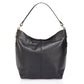 CLARISSA Leather Shoulder Bag - Black