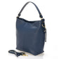 CLARISSA Leather Shoulder Bag - Blue