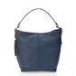 CLARISSA Leather Shoulder Bag - Blue