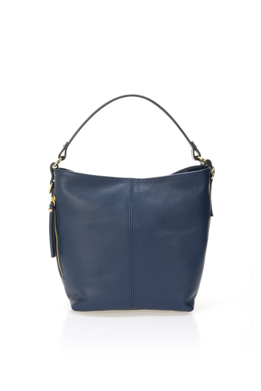 CLARISSA Leather Shoulder Bag - Blue