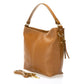 CLARISSA Leather Shoulder Bag - Cognac