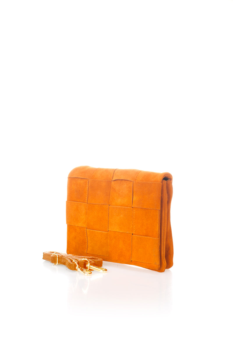 HAILEY Leather Crossbody Bag - Cognac