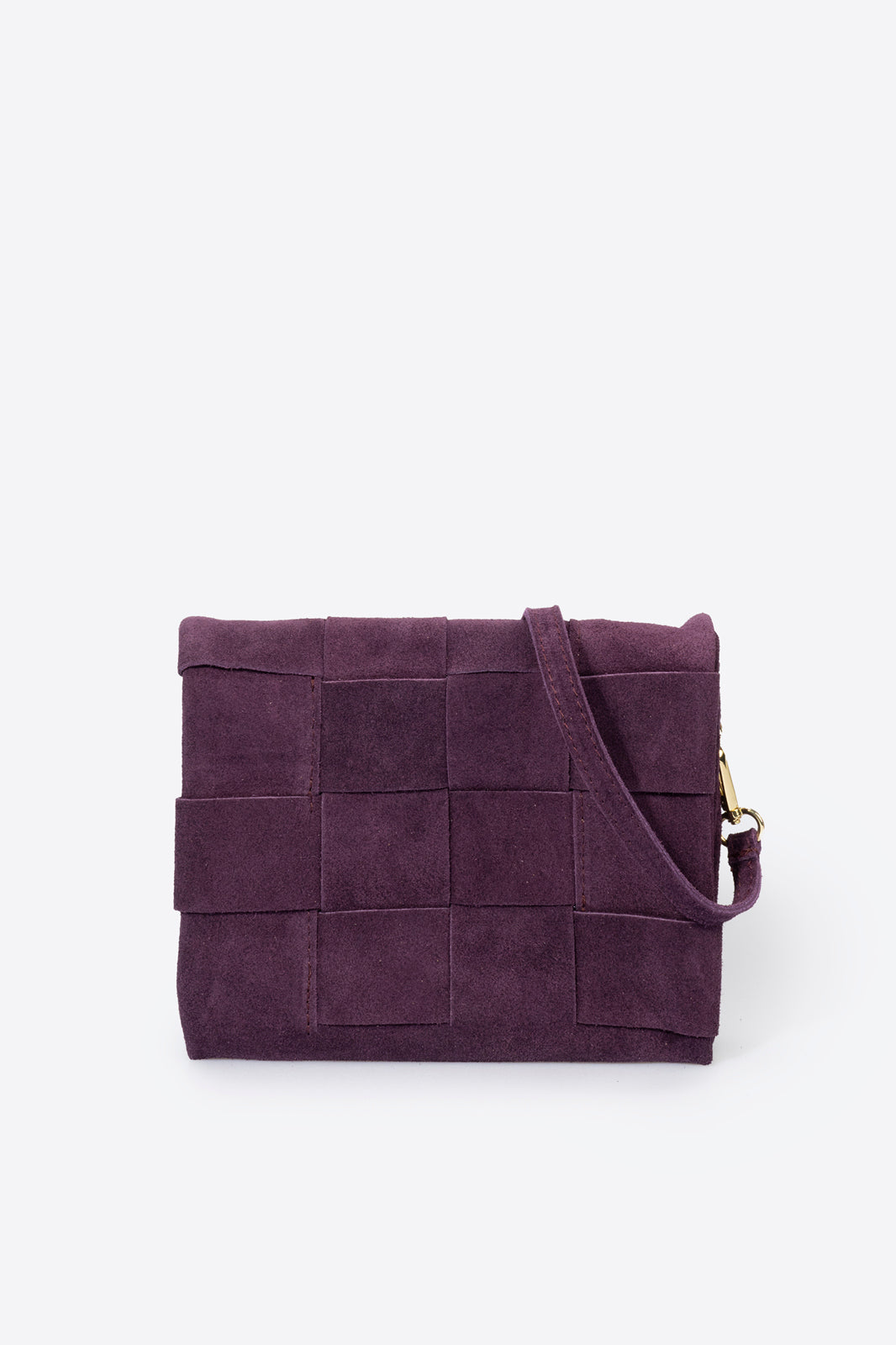 HAILEY Leather Crossbody Bag - Purple