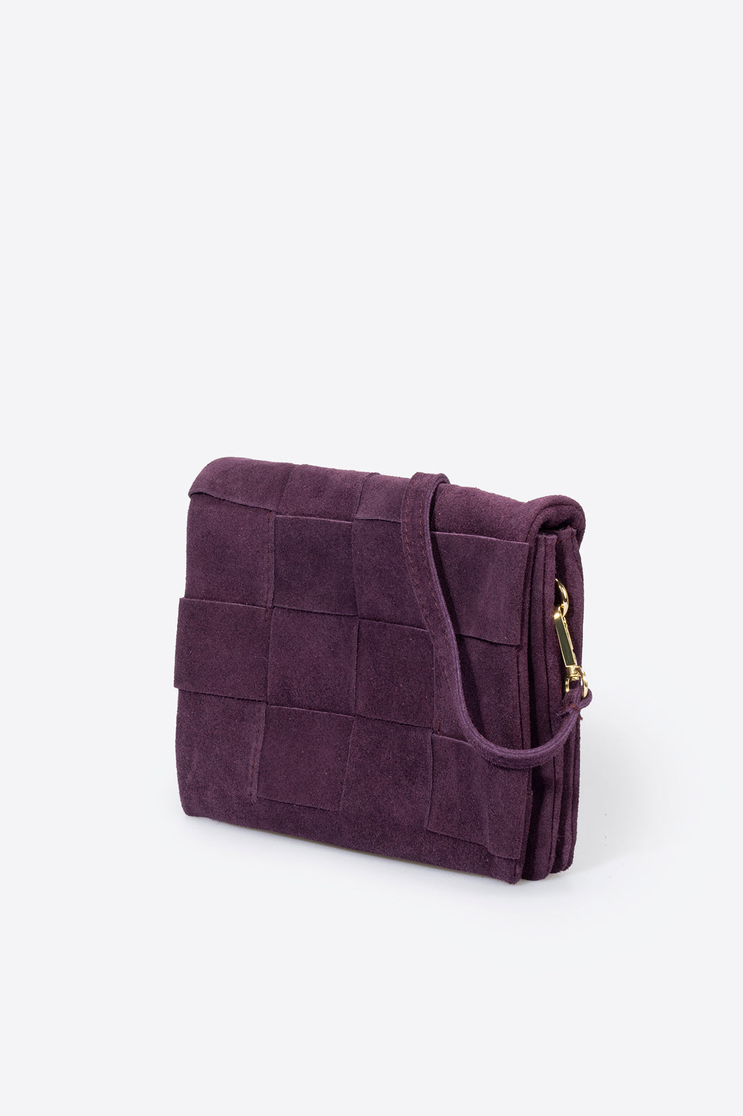 HAILEY Leather Crossbody Bag - Purple