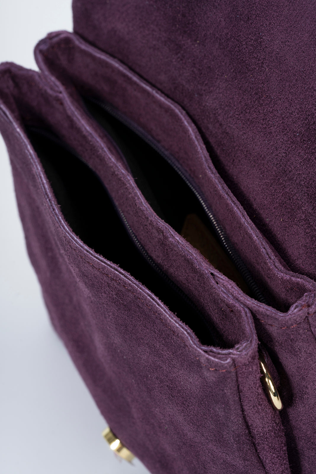 HAILEY Leather Crossbody Bag - Purple