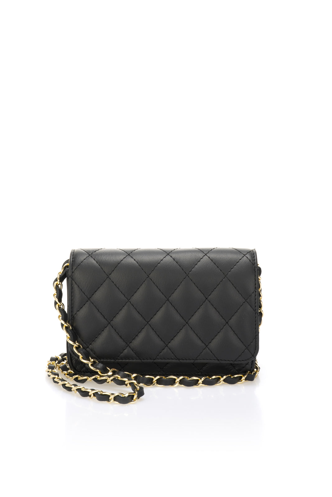 EULALIA Leather Crossbody Bag - Black