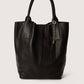 PETRA Leather Top Handle Bag - Black