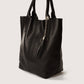PETRA Leather Top Handle Bag - Black