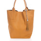 PETRA Leather Top Handle Bag - Cognac
