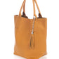 PETRA Leather Top Handle Bag - Cognac