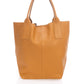 PETRA Leather Top Handle Bag - Cognac
