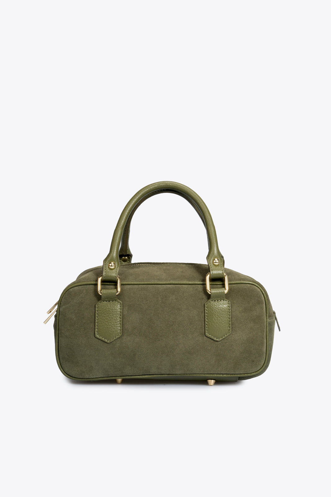 TIANNA Leather Top Handle Bag - Olive