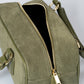TIANNA Leather Top Handle Bag - Olive