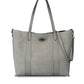 MYRA Leather Tote Bag - Grey