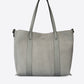 MYRA Leather Tote Bag - Grey