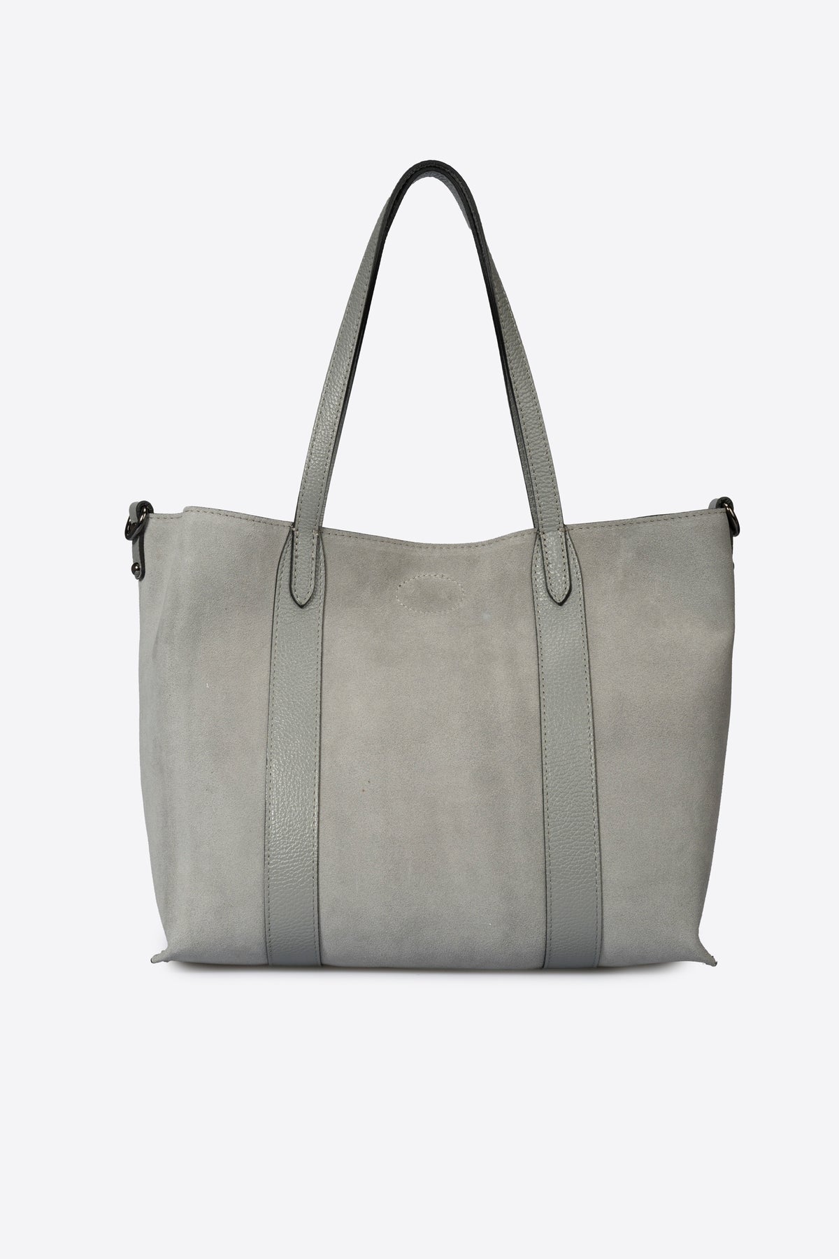 MYRA Leather Tote Bag - Grey