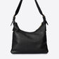 AMANDA Leather Top Handle Bag - Black