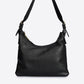 AMANDA Leather Top Handle Bag - Black