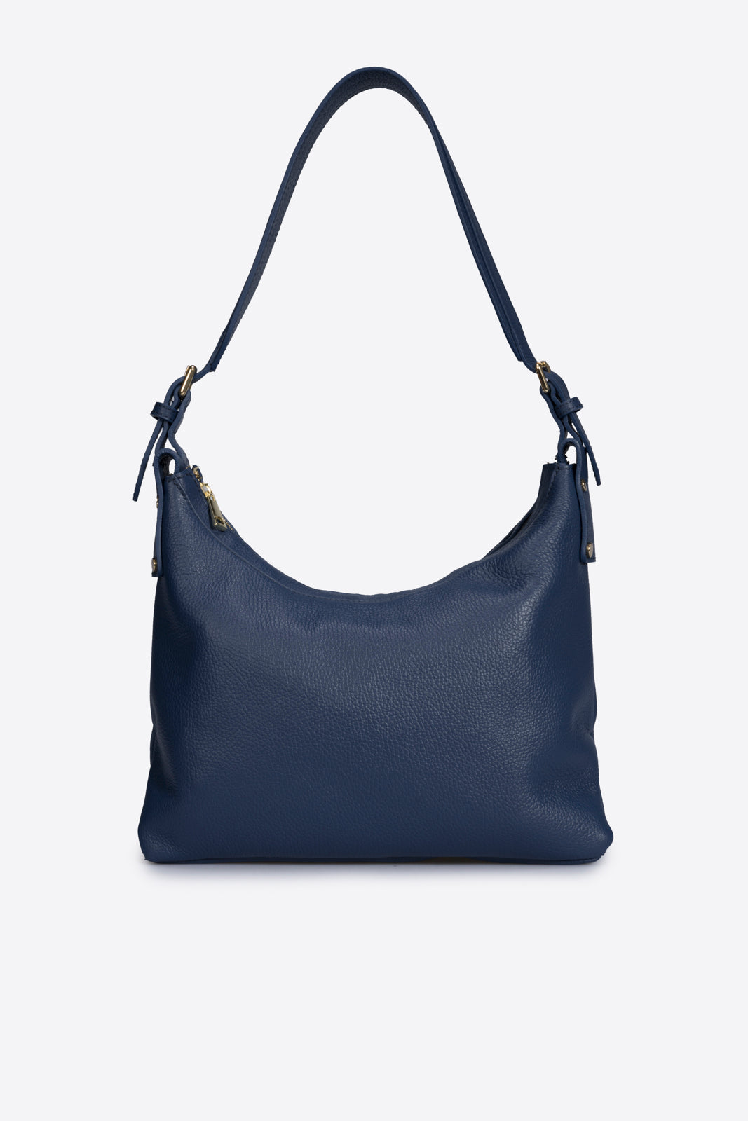 AMANDA Leather Top Handle Bag - Blue
