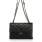DENISE Leather Crossbody Bag - Black