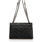 DENISE Leather Crossbody Bag - Black