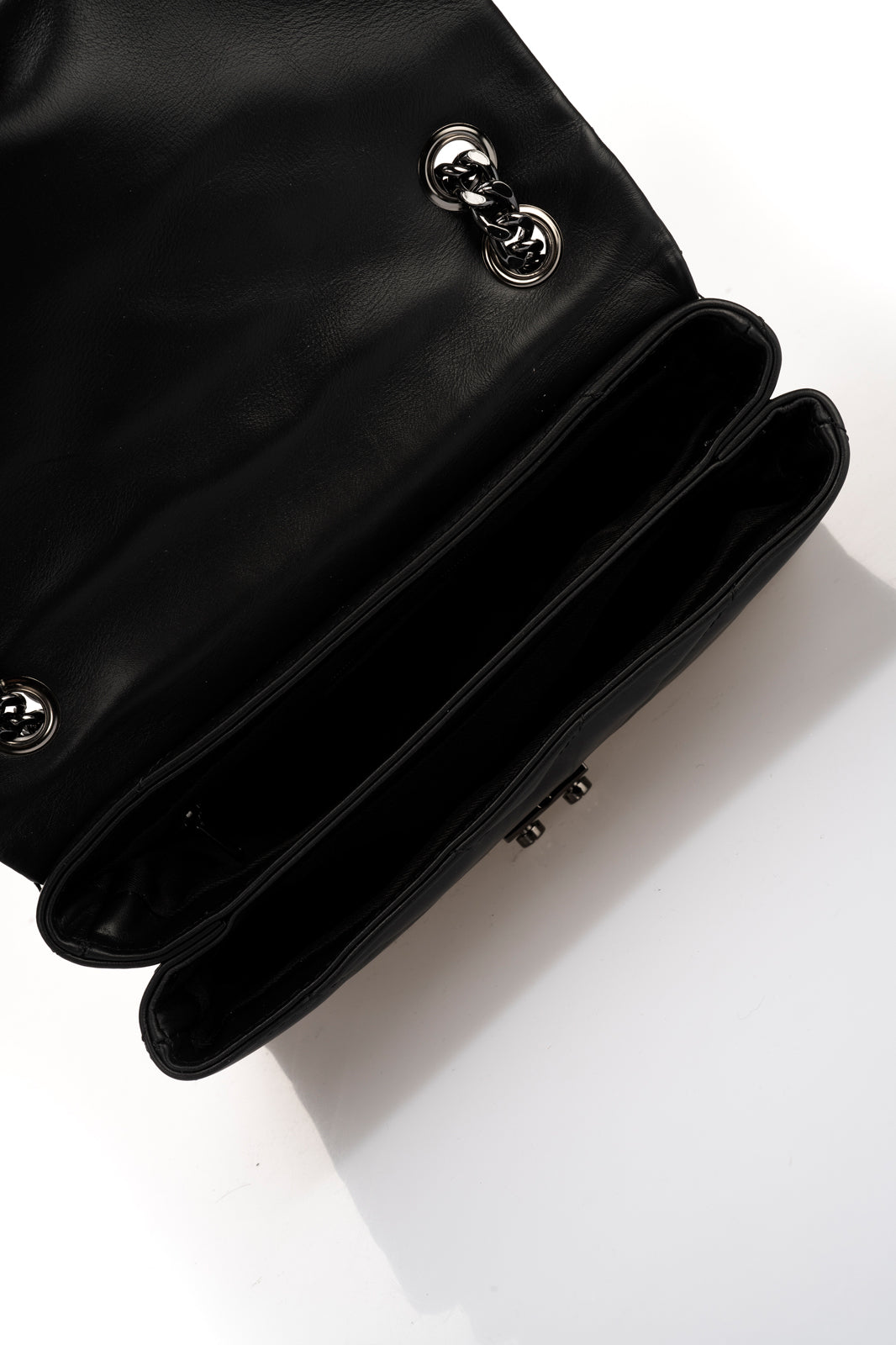 DENISE Leather Crossbody Bag - Black