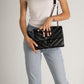 DENISE Leather Crossbody Bag - Black