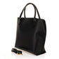 ELLYA Leather Top Handle Bag - Black