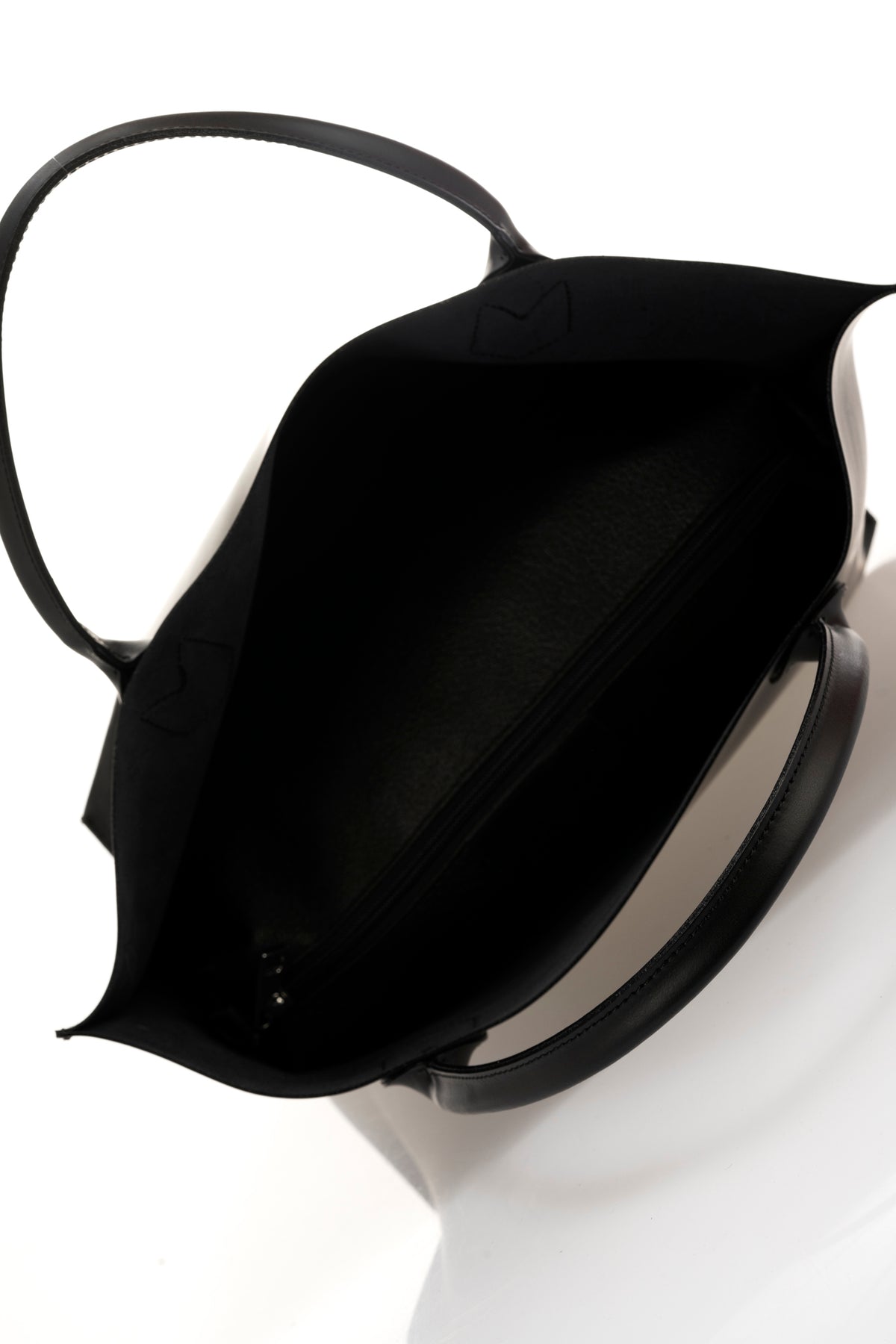 ELLYA Leather Top Handle Bag - Black