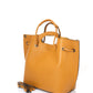 ALICE Leather Top Handle Bag - Cognac