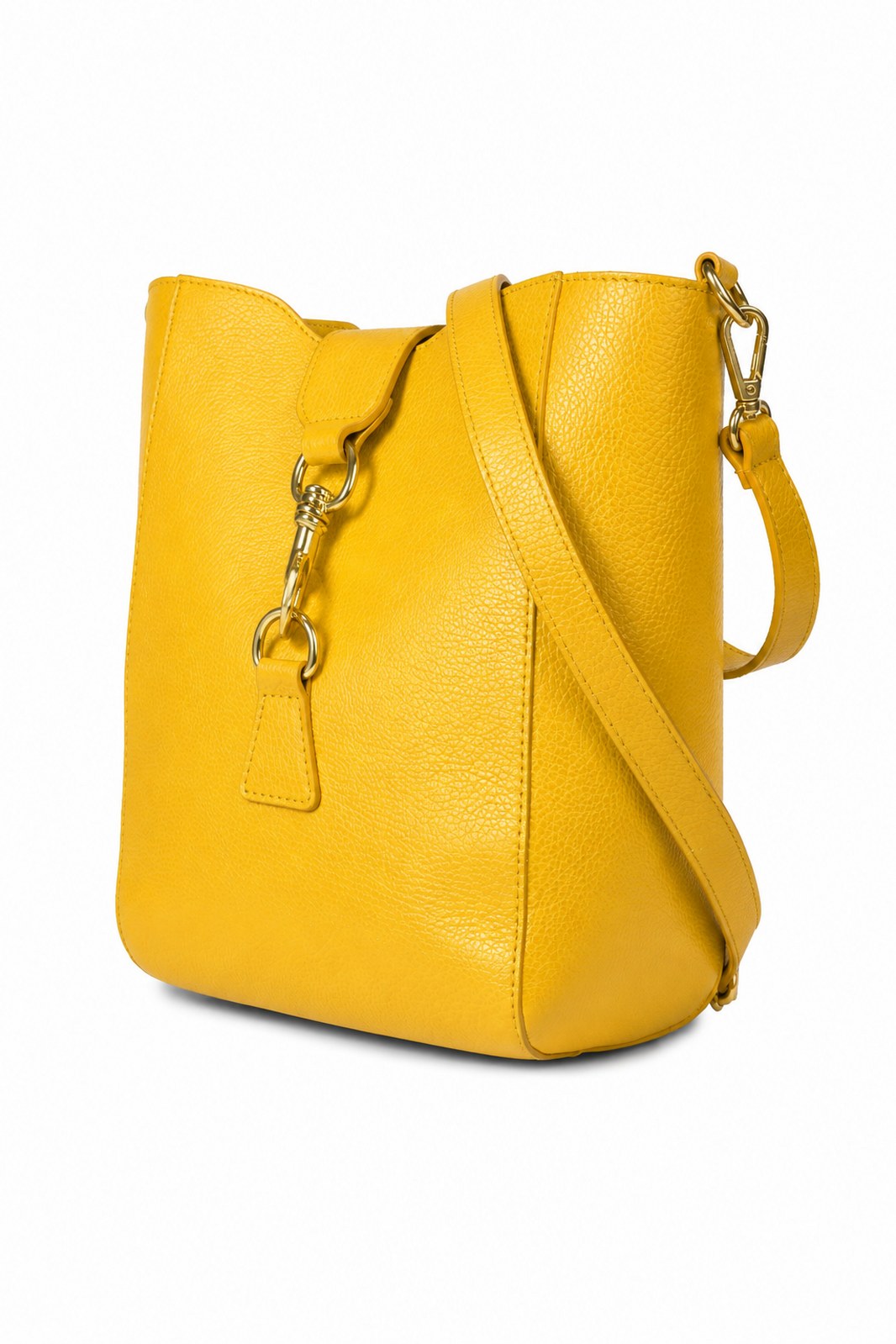 REINA Leather Crossbody Bag - Golden