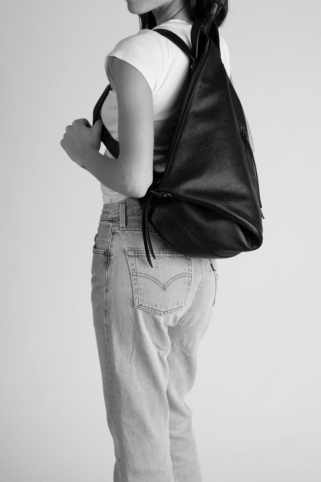 NEDA Leather Backpack - Blue