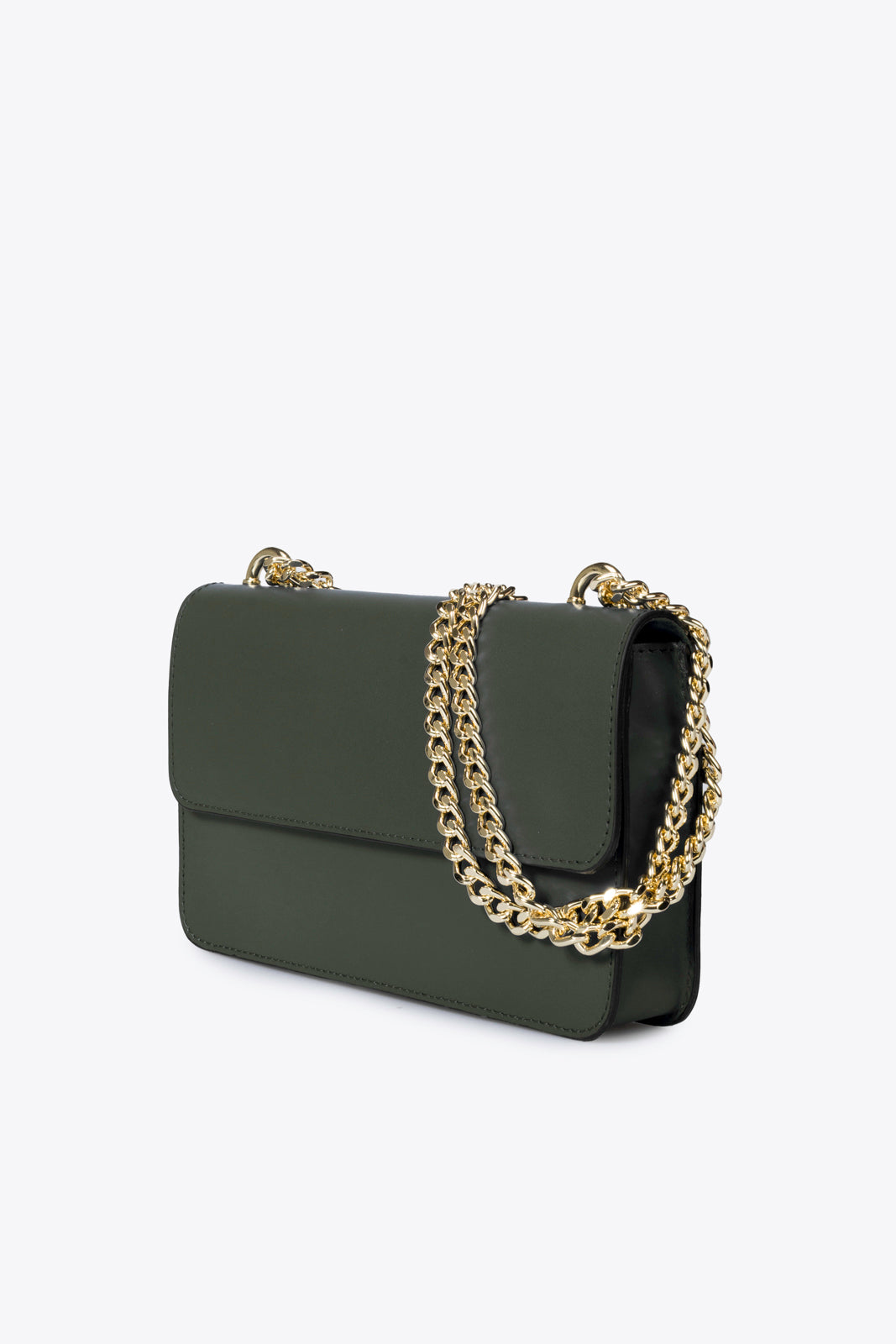 CALLIE Leather Crossbody Bag - Green