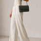 CALLIE Leather Crossbody Bag - Green