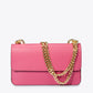 CALLIE Leather Crossbody Bag - Pink