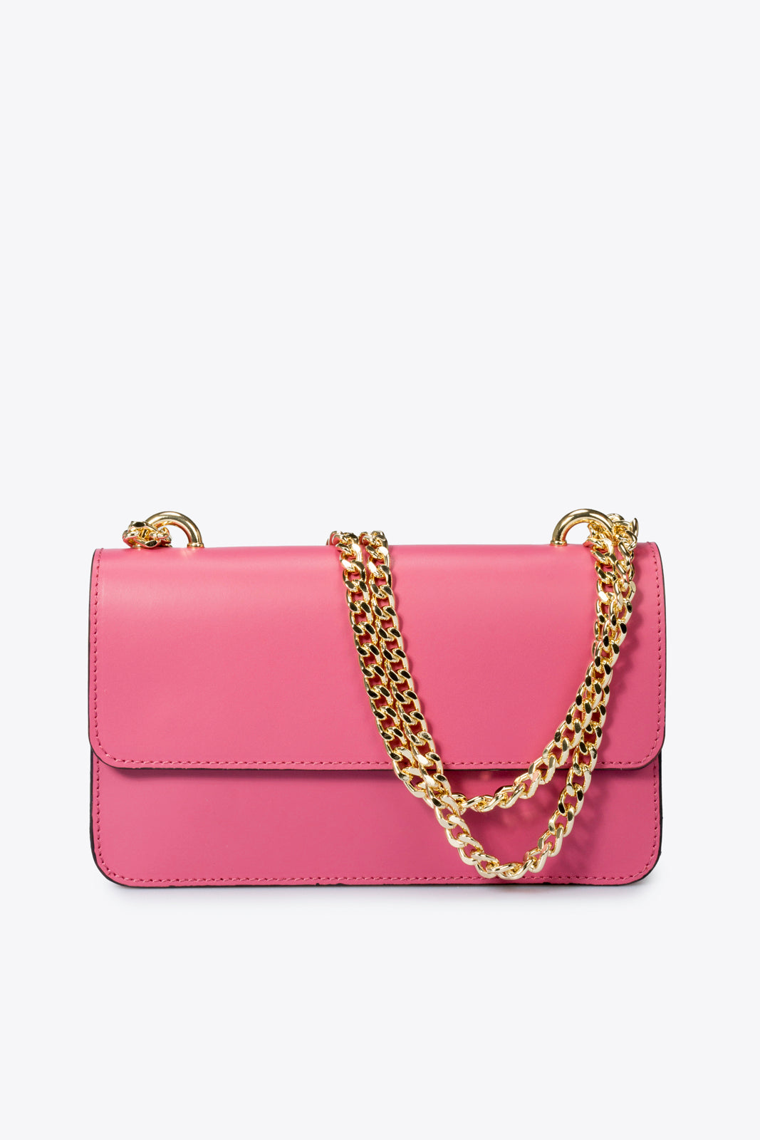 CALLIE Leather Crossbody Bag - Pink