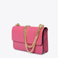 CALLIE Leather Crossbody Bag - Pink