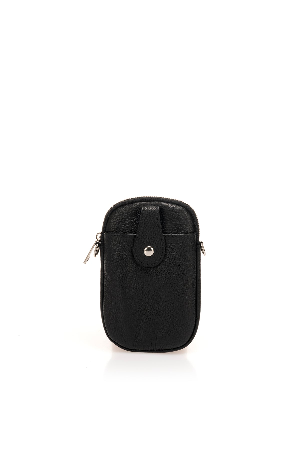CAMILLA Leather Crossbody Bag - Black