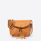 AGATHA Leather Crossbody Bag - Cuoio