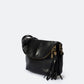 AGATHA Leather Crossbody Bag - Nero