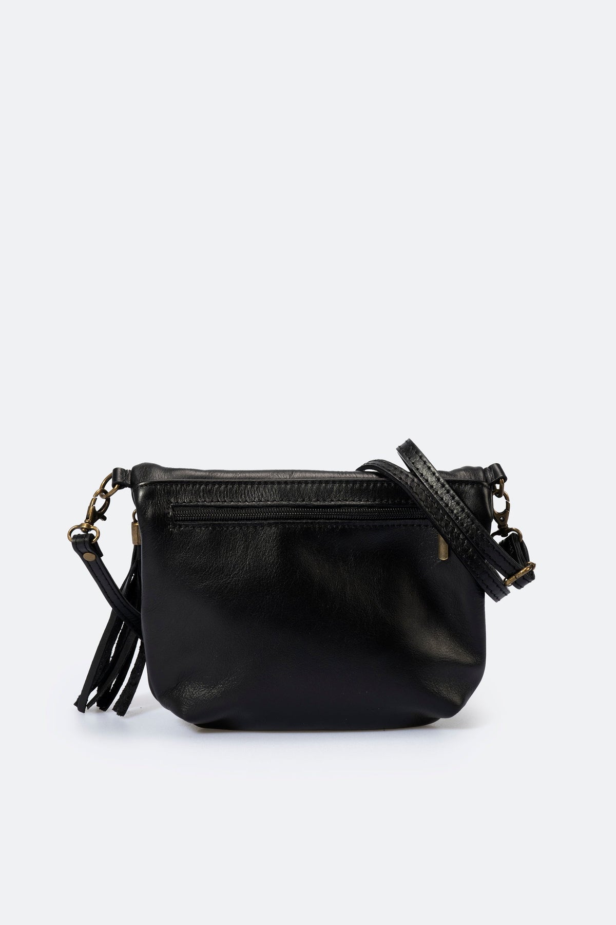 AGATHA Leather Crossbody Bag - Nero