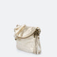AGATHA Leather Crossbody Bag - Platino