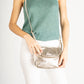 AGATHA Leather Crossbody Bag - Platino